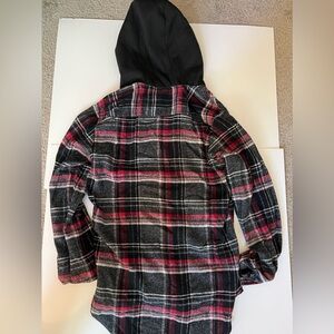 Hooded Flannel nice casual wear size small